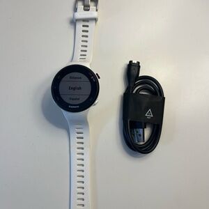 White Garmin 45s Watch with Charger